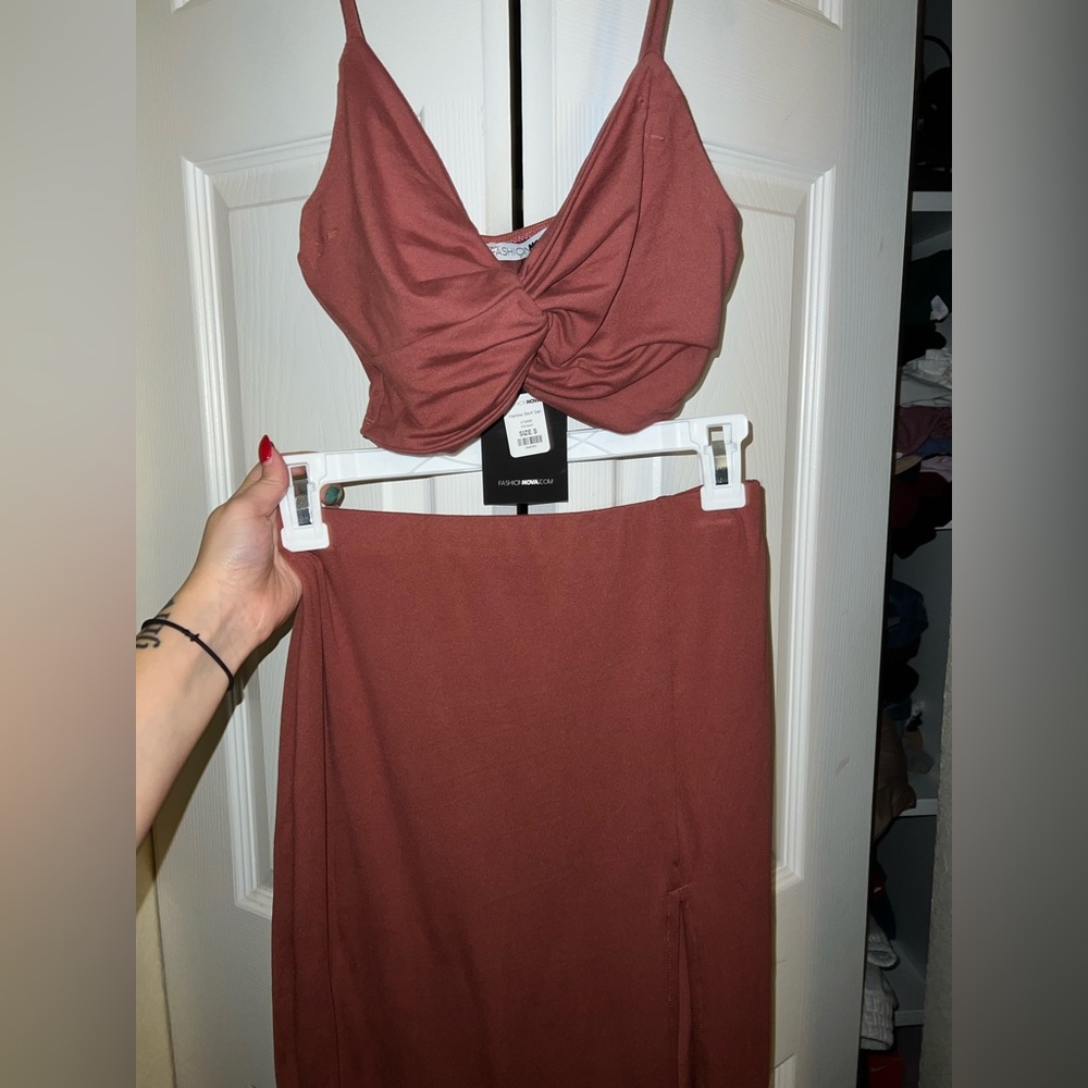 Dusty Rose Skirt Set